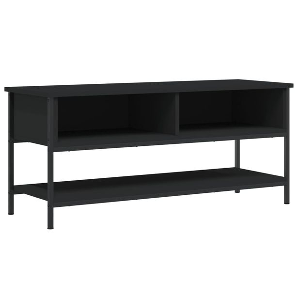 TV-taso musta 100x35x45 cm tekninen puu (32783)