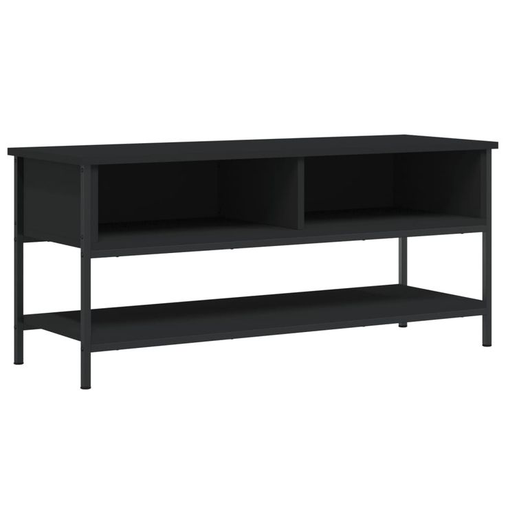 TV-taso musta 100x35x45 cm tekninen puu (32783)