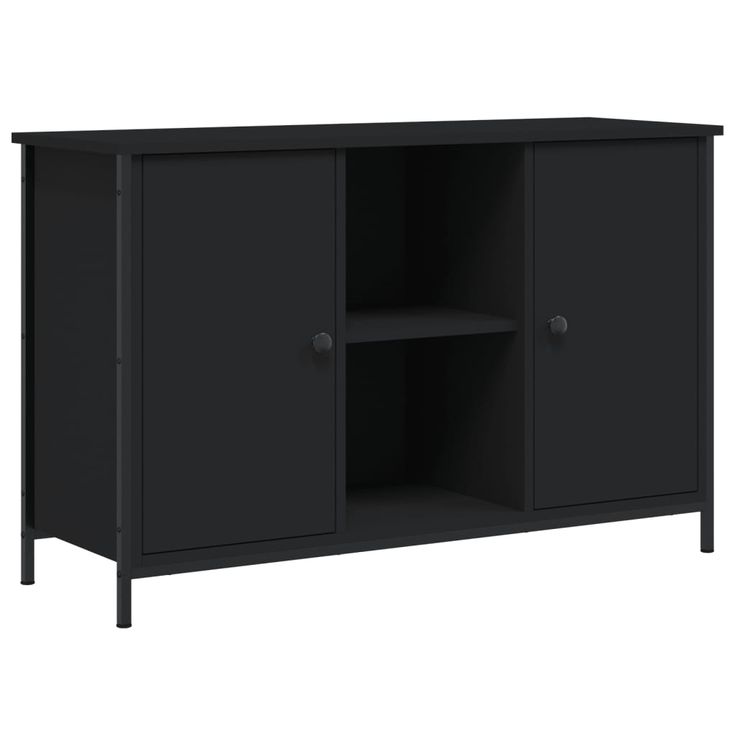 TV-taso musta 100x35x65 cm tekninen puu (32778)