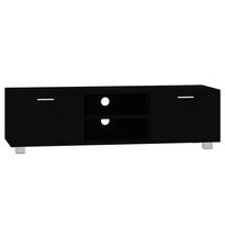 TV-taso musta 140x40,5x35 cm tekninen puu (42624)