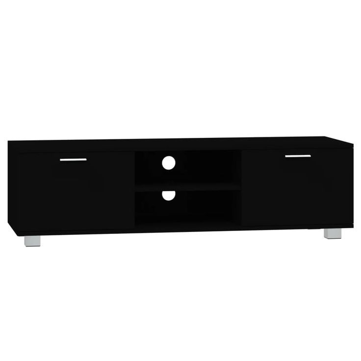 TV-taso musta 140x40,5x35 cm tekninen puu (42624)