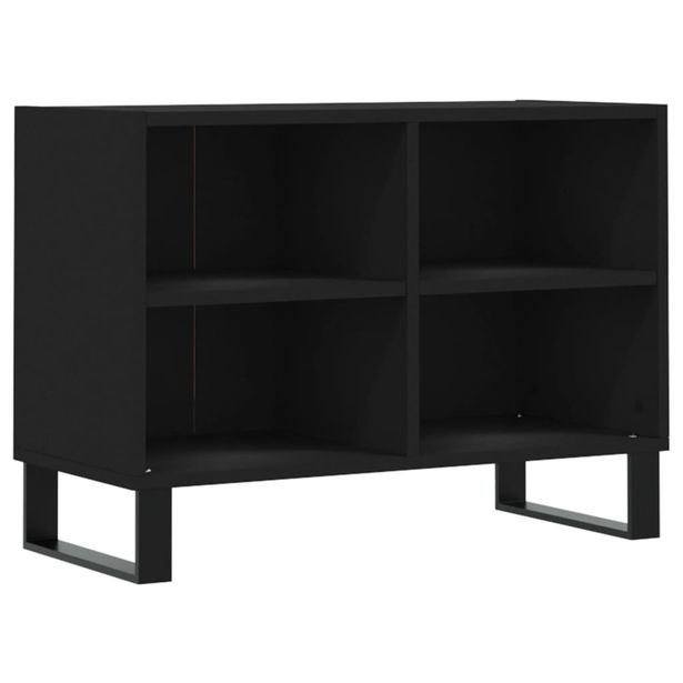 TV-taso musta 69,5x30x50 cm tekninen puu (26973)