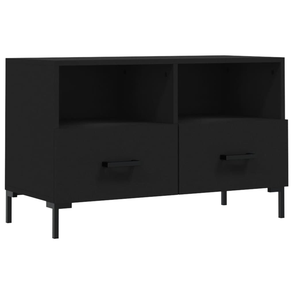 TV-taso musta 80x36x50 cm tekninen puu (28973)