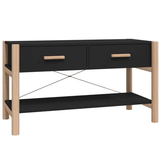 TV-taso musta 82x38x45 cm tekninen puu (45661)