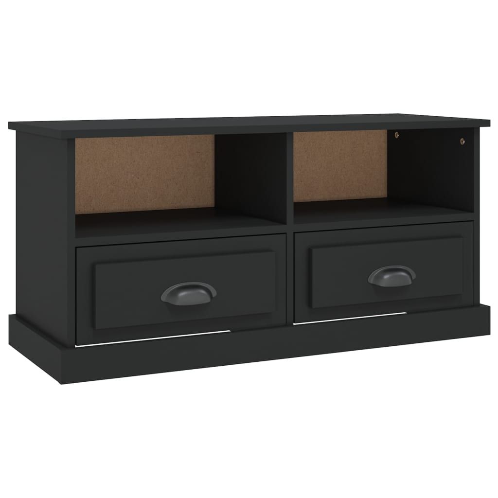 TV-taso musta 93x35,5x45 cm tekninen puu (16465)
