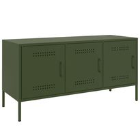 TV-taso oliivinvihreä 100,5x39x50,5 cm teräs (42950)