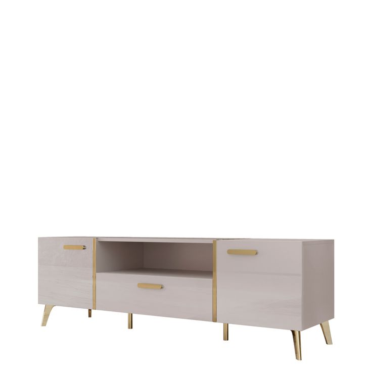 TV-taso PICRU 150 2D1SZ, beige/kulta (1671)