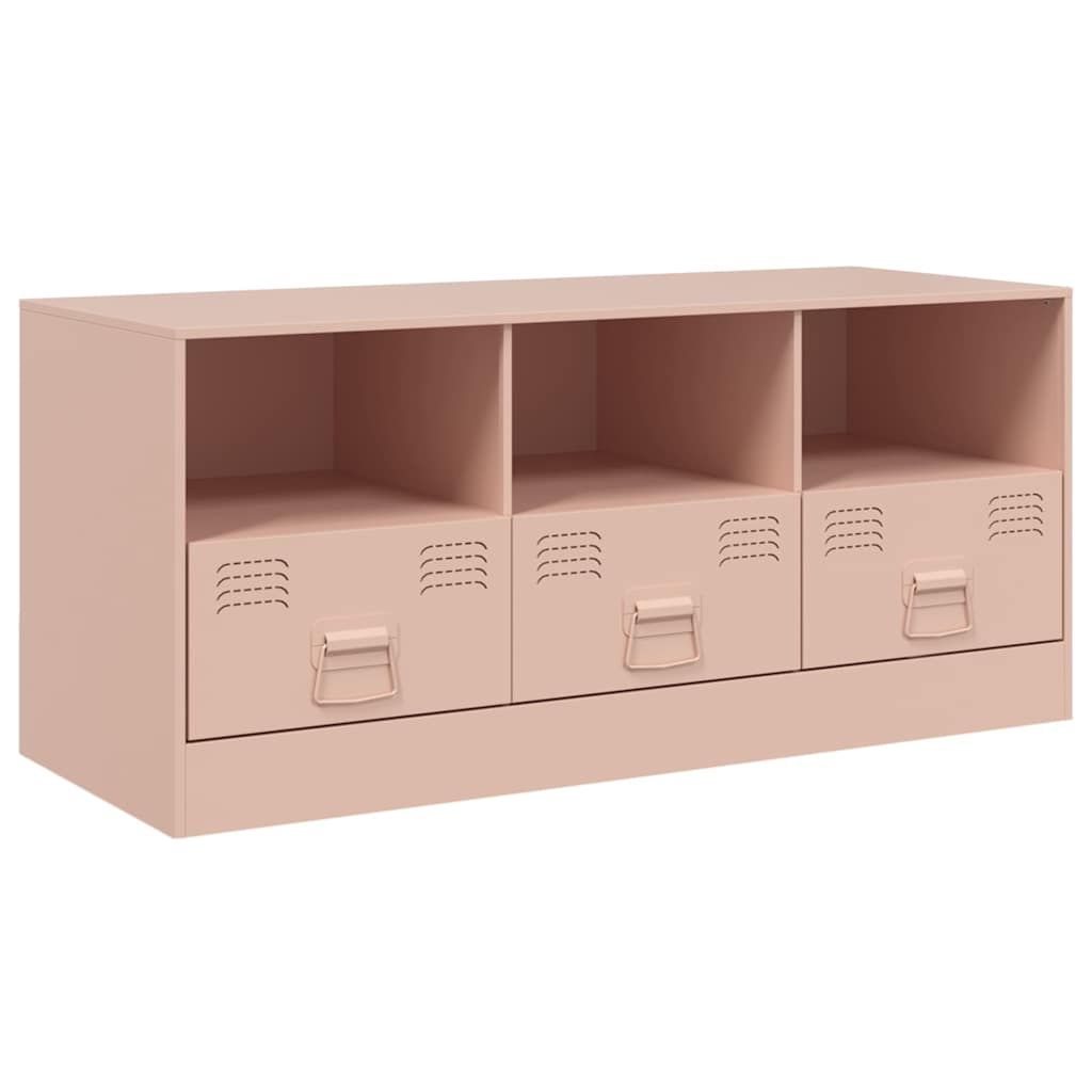 TV-taso pinkki 99x39x44 cm teräs (41734)