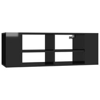TV-taso seinälle kk. musta 102x35x35 cm tekninen puu (06245)