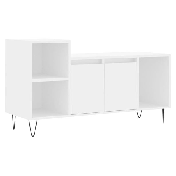 TV-taso valkoinen 100x35x55 cm tekninen puu (31316)