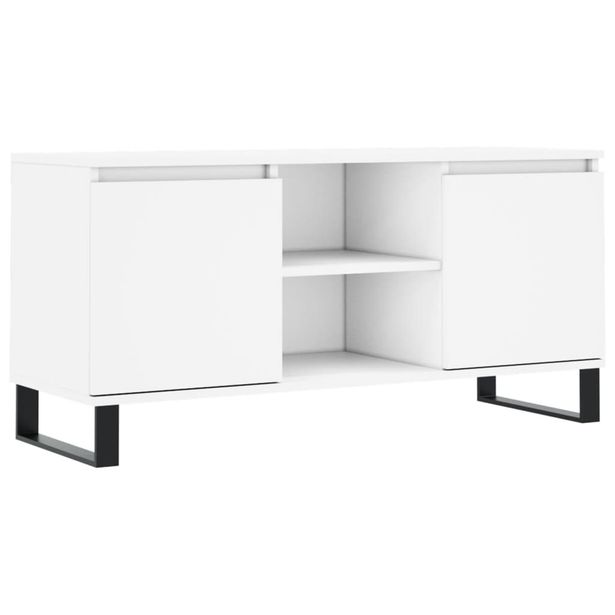 TV-taso valkoinen 104x35x50 cm tekninen puu (27020)