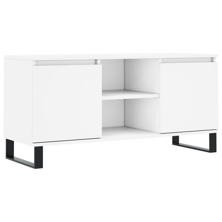 TV-taso valkoinen 104x35x50 cm tekninen puu (27020)