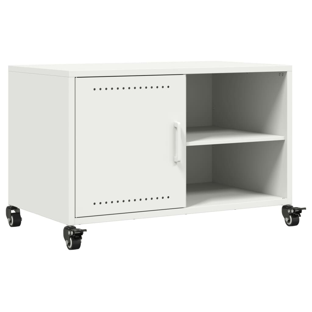 TV-taso valkoinen 68x39x43,5 cm teräs (46673)