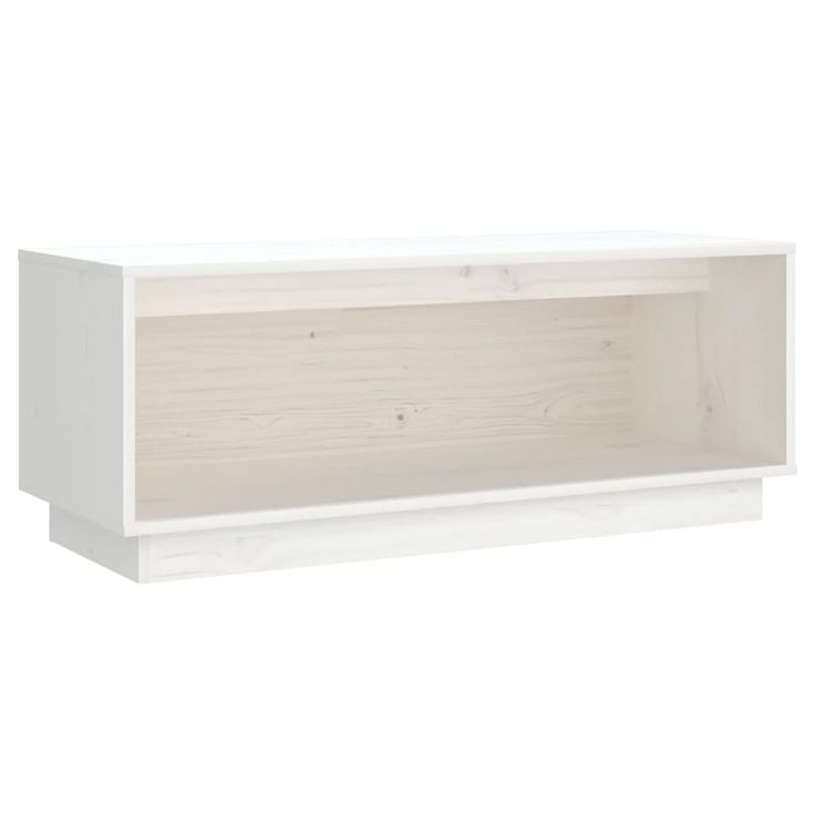 TV-taso valkoinen 90x35x35 cm täysi mänty (13830)