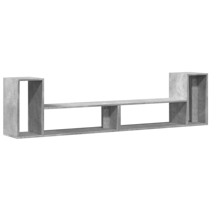 TV-tasot 2 kpl betoninharmaa 100x30x50 cm lastulevy (40796)