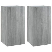 TV-tasot 2 kpl harmaa Sonoma 30,5x30x60 cm lastulevy (15744)