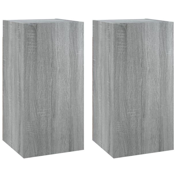TV-tasot 2 kpl harmaa Sonoma 30,5x30x60 cm lastulevy (15744)