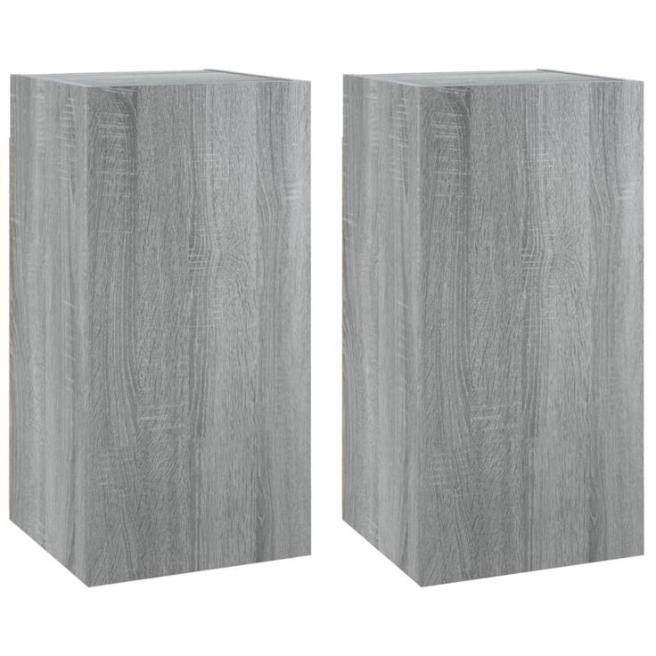 TV-tasot 2 kpl harmaa Sonoma 30,5x30x60 cm lastulevy (15744)
