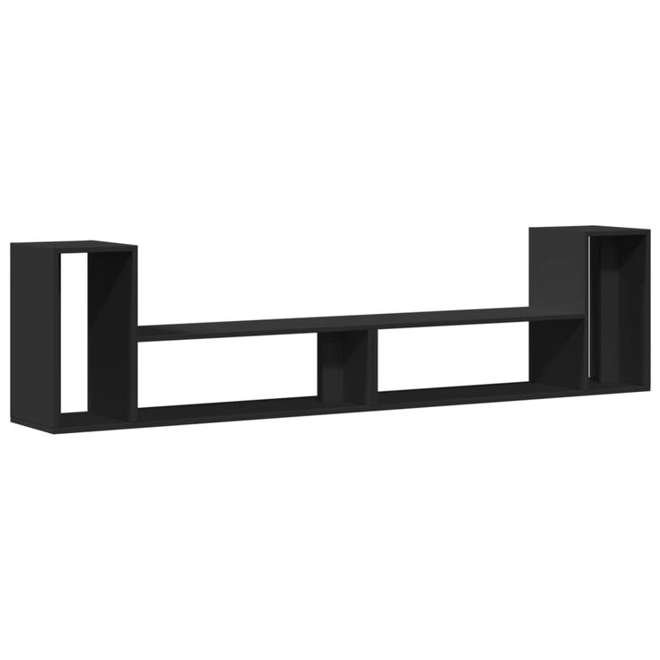 TV-tasot 2 kpl musta 100x30x50 cm tekninen puu (40794)