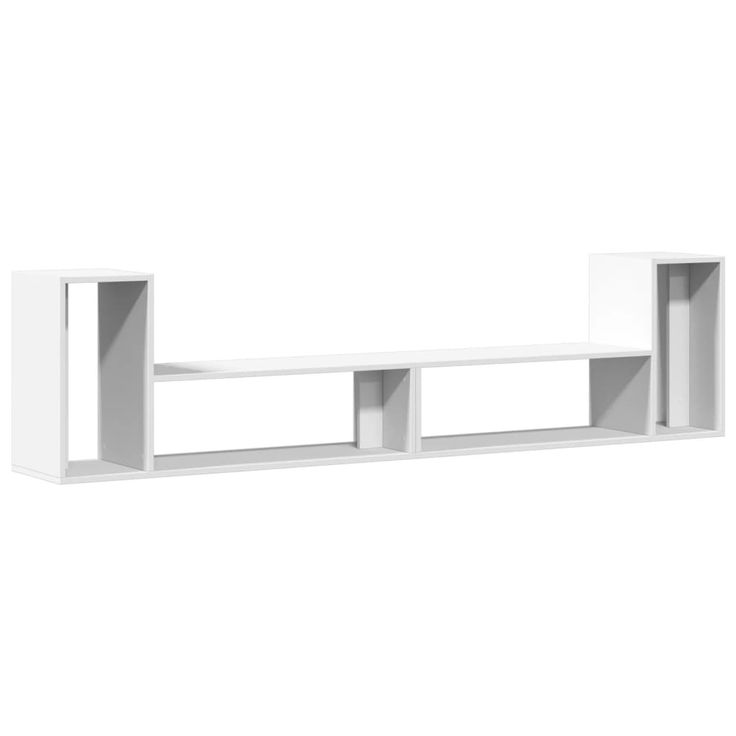 TV-tasot 2 kpl valkoinen 100x30x50 cm lastulevy (40793)