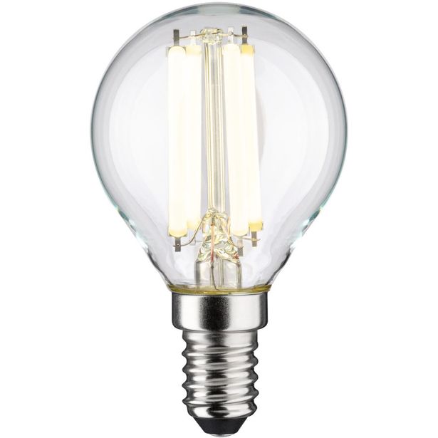 LED-filamenttilamppu Paulmann Eco-Line Drop, E14, 78mm, 230V, 840lm, 4W, kirkas
