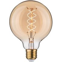 LED-filamenttilamppu Paulmann Rustic Shine Globe, S-muoto, 230V, 300lm, 4,2W, 1800K, himmennettä, kulta