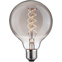 LED-filamenttilamppu Paulmann Rustic Shine Globe, S-muoto, 230V, 170lm, 4,2W, 1800K, himmennettä, savulasi