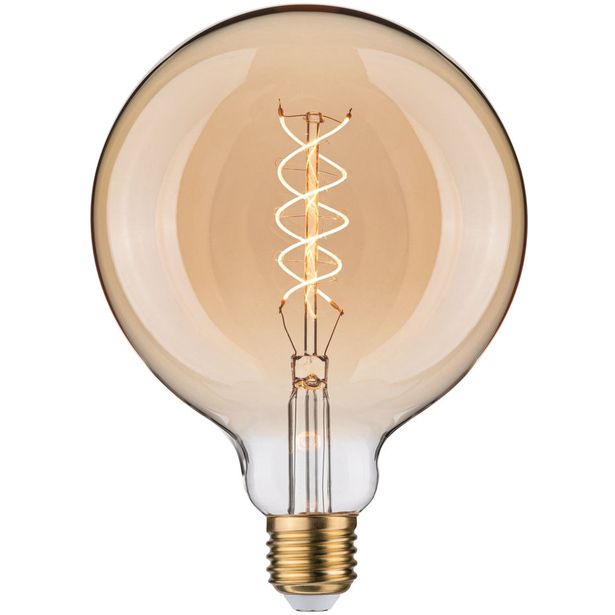 LED-lamppu Paulmann Rustic Shine Globe, 230V, 300lm, 4.2W, 1800K, himmennettävä, kulta