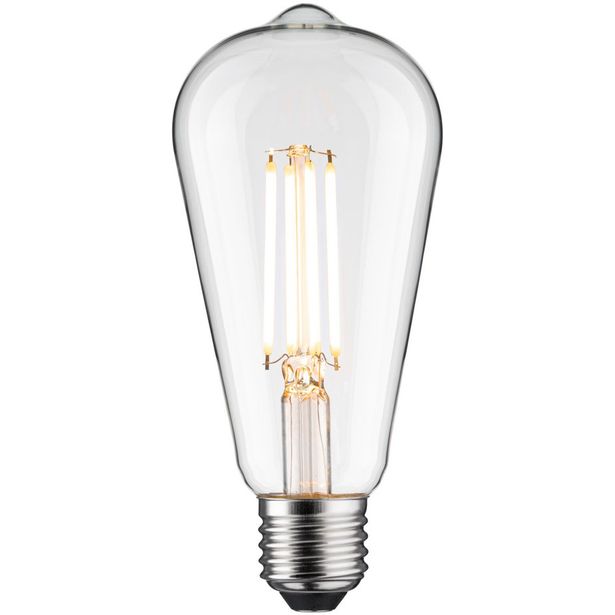 LED-filamenttilamppu Paulmann Eco-Line Corn, 230V, ST64, E27, 806lm, 4.3W, 3000K, himmennettävä, kirkas