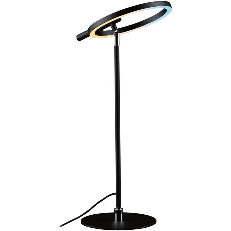 LED-pöytävalaisin Paulmann Odila, 650lm, 10.4W, säädettävä värilämpötila, mattamusta/kromi