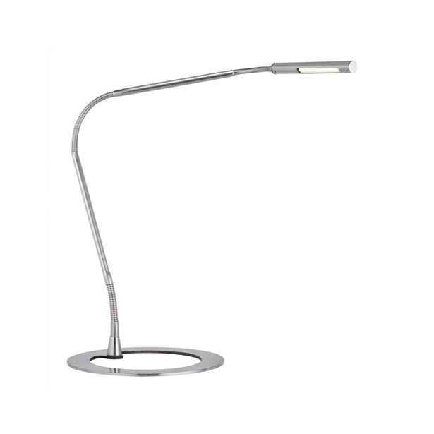 LED-pöytävalaisin Paulmann Plaza Ø 250x750 mm harjattu teräs