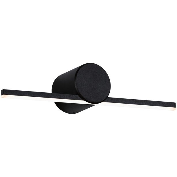 LED-peilivalaisin Paulmann Sava, IP44, 3000K, 230V, mattamusta