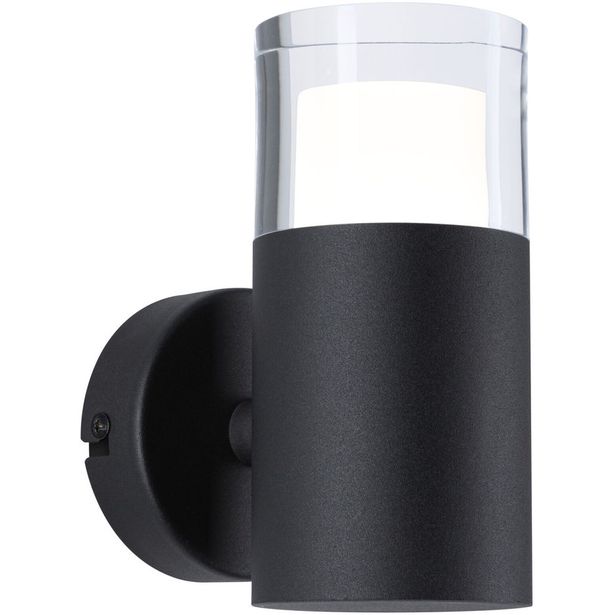 Seinä-/kattovalaisin Paulmann Kame, IP44, 3000K, 320lm, 230V, 5W, signaalimusta