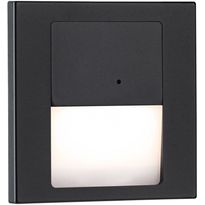 Upotettava LED-seinävalaisin Paulmann Tsaro, kulmikas, 80x36mm, 1W, 80lm, 230V, 2700K, liiketunnistin