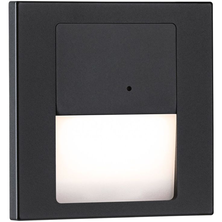 Upotettava LED-seinävalaisin Paulmann Tsaro, kulmikas, 80x36mm, 1W, 80lm, 230V, 2700K, liiketunnistin