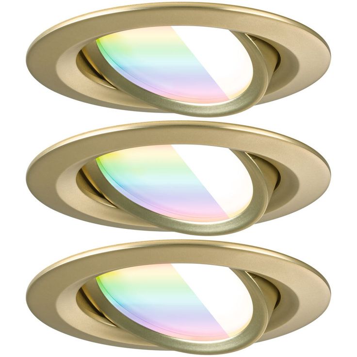 Upotettava LED-valaisin Paulmann Nova Coin, pyöreä, 84mm, 50, RGBW+, 3x6W, 3x500lm, 230V