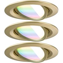 Upotettava LED-valaisin Paulmann Nova Coin, pyöreä, 84mm, 50°, RGBW+, 3x6W, 3x500lm, 230V