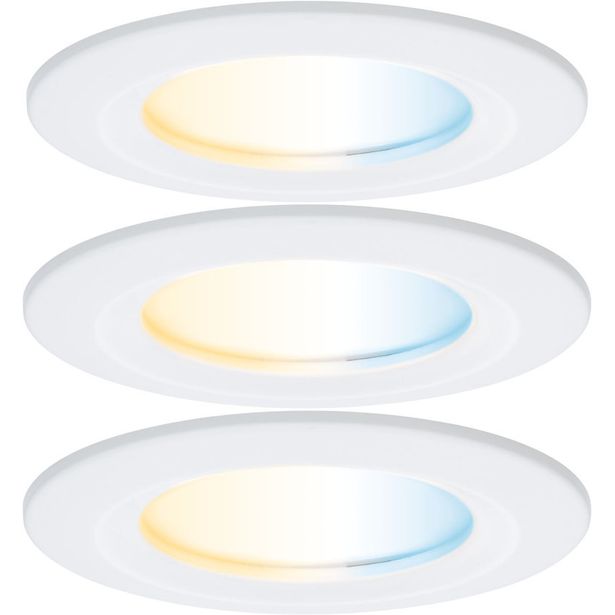 Upotettava LED-valaisin Paulmann Nova Coin, pyöreä, IP44, 78mm, 3x6W, 3x530lm, 230V, säädettävä värilämpötila