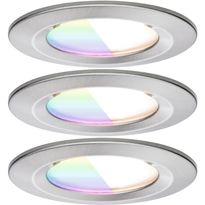 Upotettava LED-valaisin Paulmann Nova Coin, pyöreä, IP44, 78mm, RGBW+, 3x6W, 3x500lm, 230V, alumiini