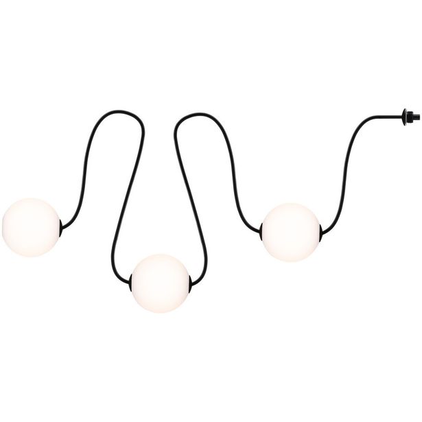LED-valoketjun lisäsarja Paulmann Solar Taina, IP67, 3000K, 1.71m, 3x60lm, musta