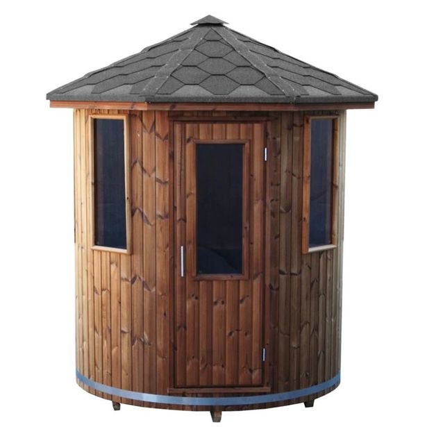 Tynnyrisauna SpaDealers, pystymalli, Ø180cm, lämpöpuu