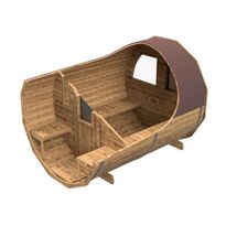 Tynnyrisauna SpaDealers vaakamalli Ø200x260cm lämpöpuu