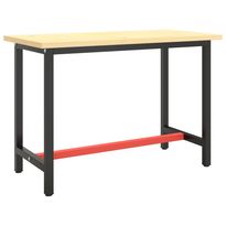Työpenkin runko metalli, mattamusta ja -punainen, eri kokoja (04140)