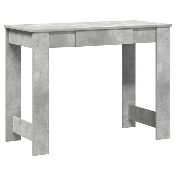 Työpöytä betoninharmaa 100x45x75 cm tekninen puu (60430)