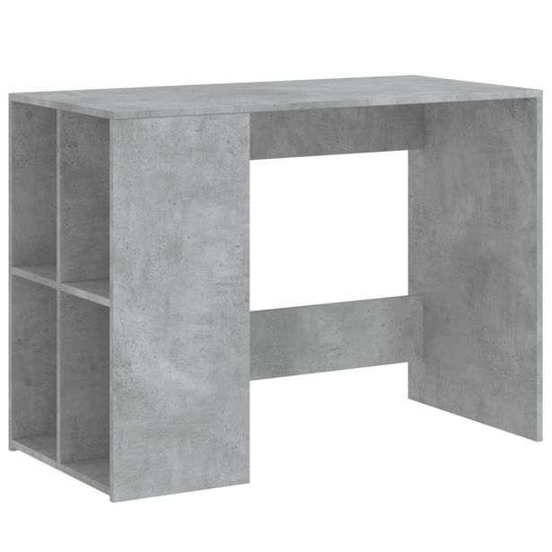 Työpöytä betoninharmaa 102x50x75 cm tekninen puu (40544)
