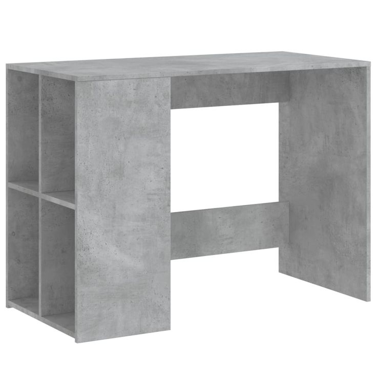 Työpöytä betoninharmaa 102x50x75 cm tekninen puu (40544)