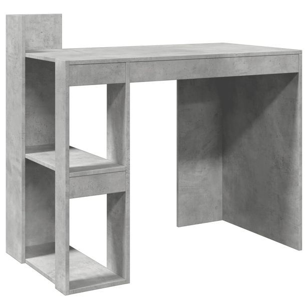 Työpöytä betoninharmaa 103,5x56,5x94 cm tekninen puu (47978)