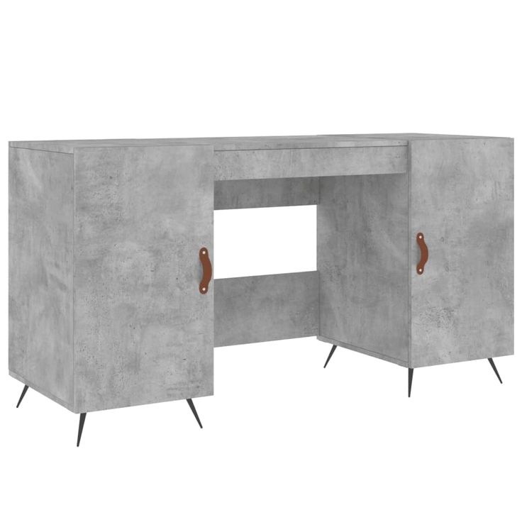 Työpöytä betoninharmaa 140x50x75 cm tekninen puu (29520)