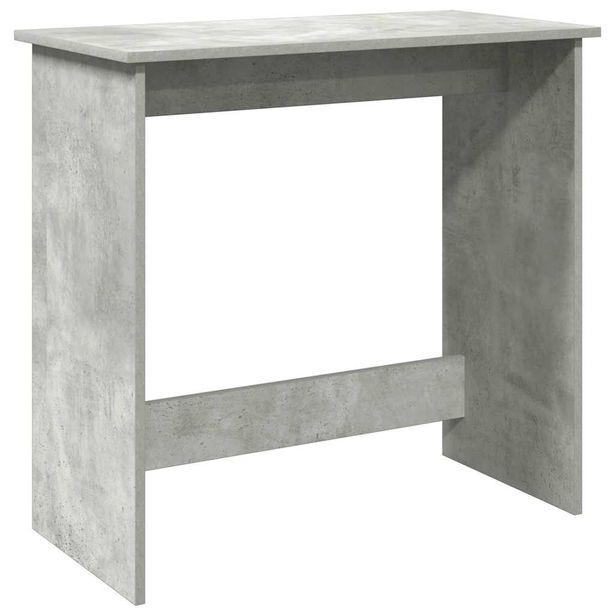 Työpöytä betoninharmaa 80x40x75 cm lastulevy (60457)