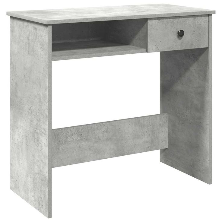 Työpöytä betoninharmaa 80x40x75 cm lastulevy (60475)